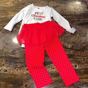 Carter’s Best Christmas Ever‎ 2 piece outfit with tulle 24 month NWT